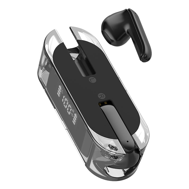 TM50 Half-In-Ear Low Latency TWS Earbuds Sports Bluetooth Headset med digital skærm TM50 Half-In-Ear Low Latency TWS Earbuds Sports Bluetooth Headset med digital skærm
